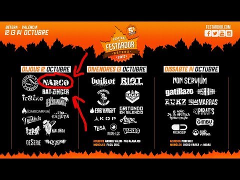 NARCO -La cucaracha -FESTARDOR 2017 [el #directo mas animal] 🤘 [rockanimal.es] #narco