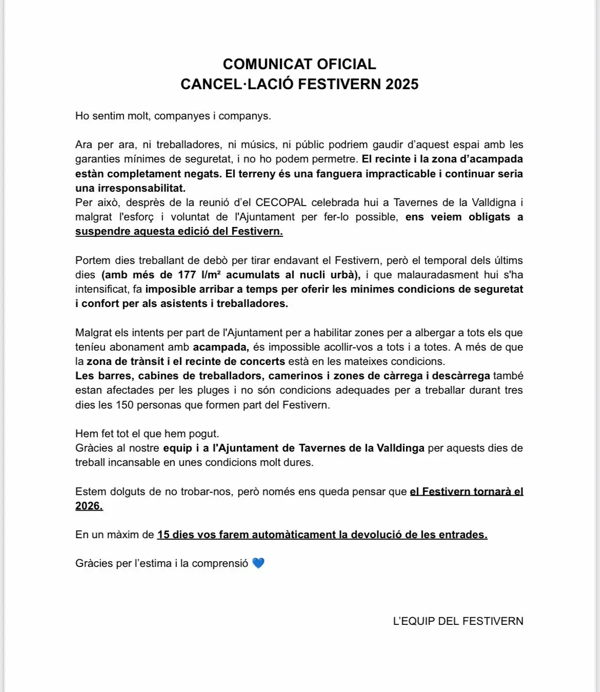 festivern 2025 comunicat