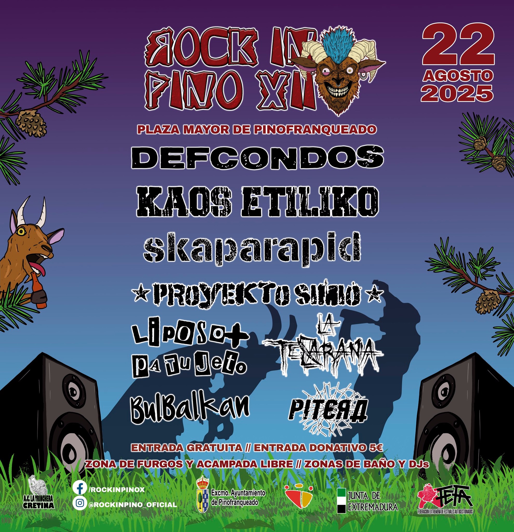 Rock in pino 2025 cartel