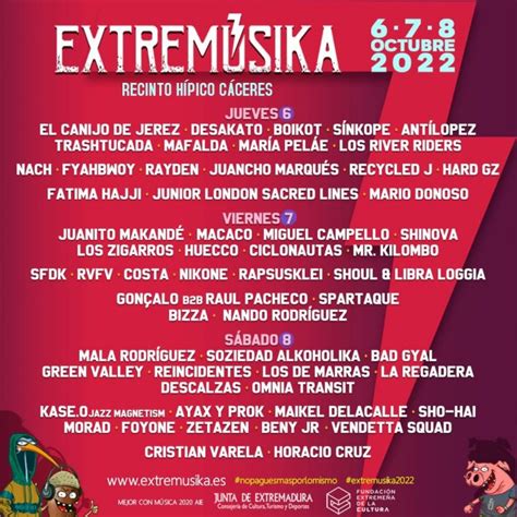 extremusika-2022-cartel-por-dias