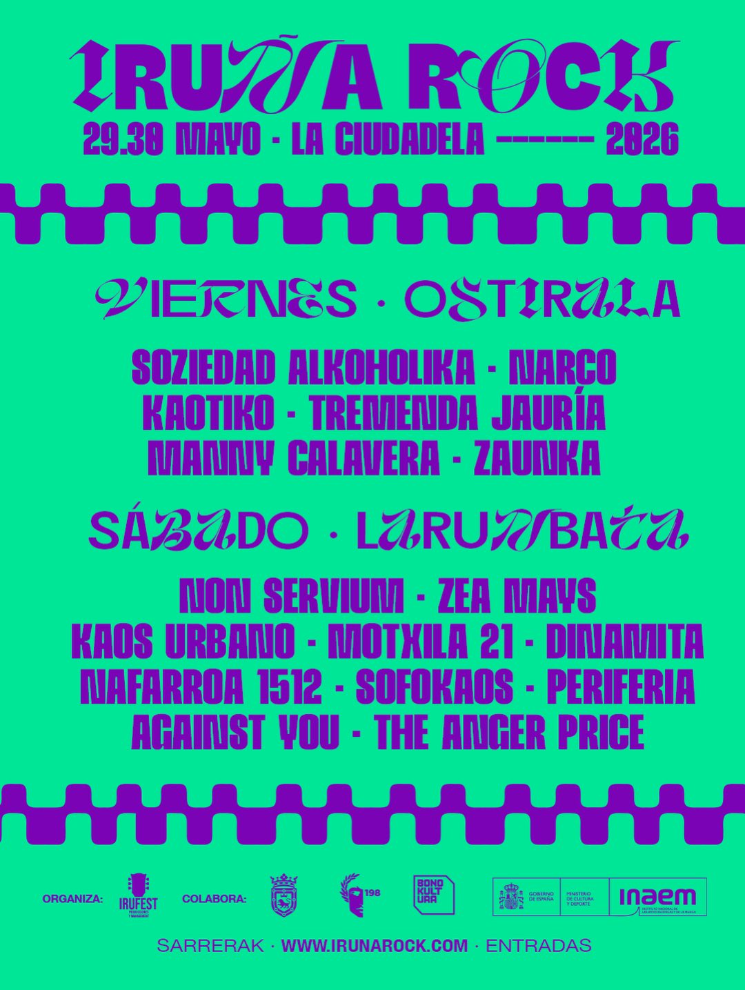 FESTIVAL IRUÑA ROCK 2026