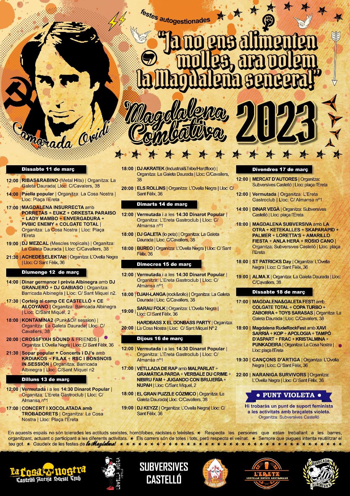 magdalena insurrecta 2023 cartel todos los eventos