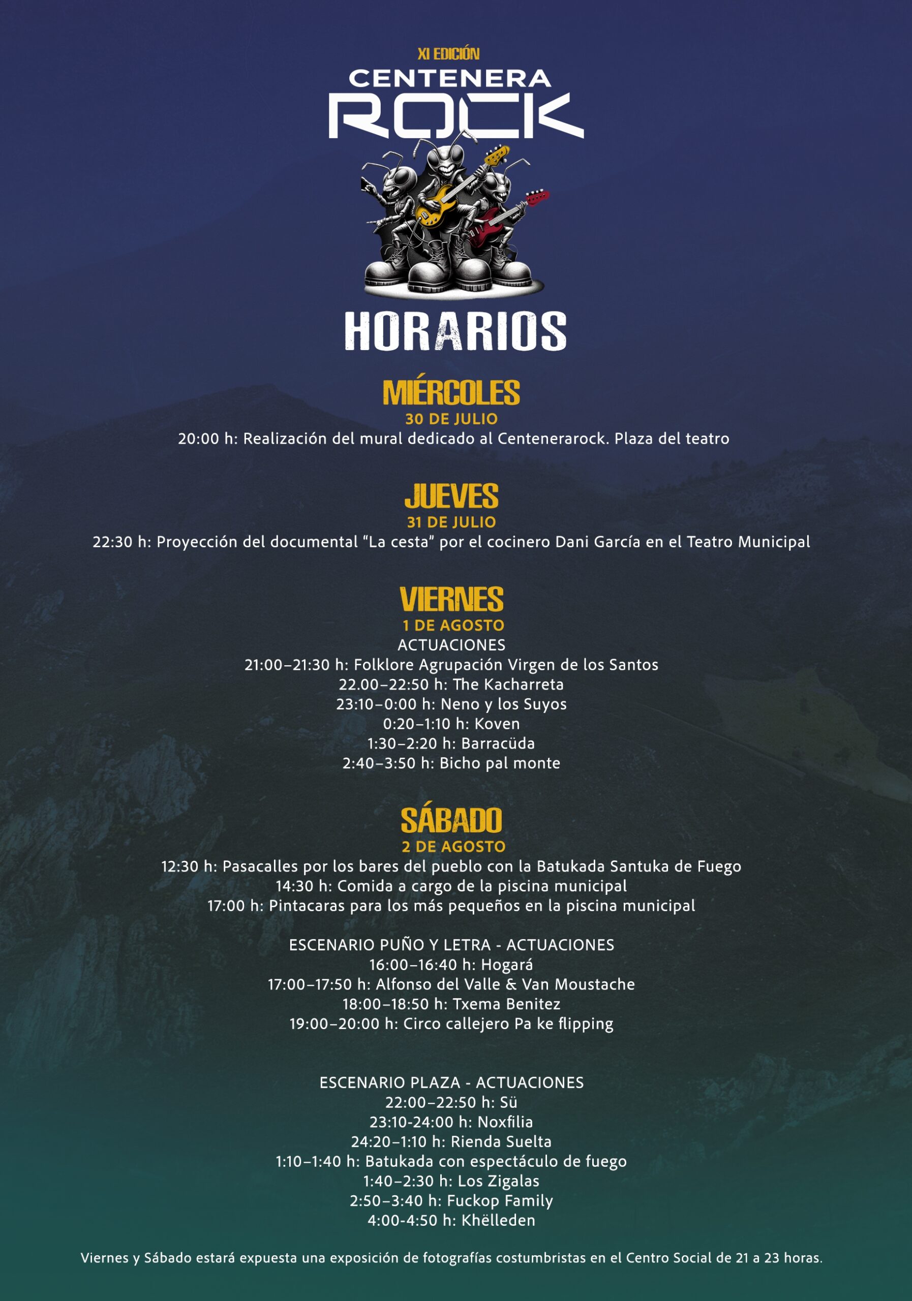horarios_centenera rock 2025